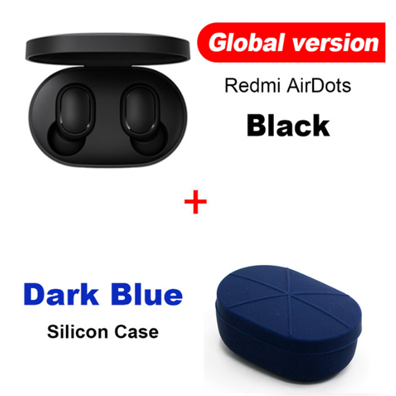 Original Xiaomi Redmi Airdots Xiaomi Wireless earphone Voice control Bluetooth 5.0 Noise reduction Tap Control in stock: GB N Dak Blue Case