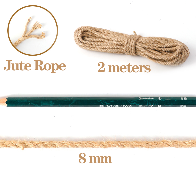 Cordón de algodón macramé cortado a mano de 1/2/3/4/5/6/8/10mm, cuerda de yute, hilo trenzado para manualidades DIY, decoración para de boda en casa: Latón