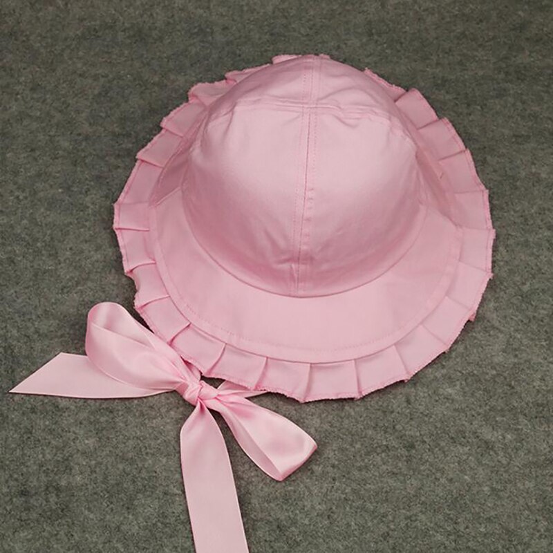 Sommer damer solhatt bred kant myk topp solhatt sammenleggbar enkel sløyfe strandhette dame: Rosa