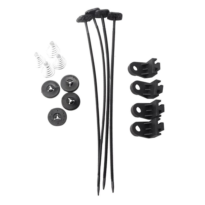 Zwarte universele elektrische radiator slanke ventilator push/pull 12v +  montagekit  (14 inch)