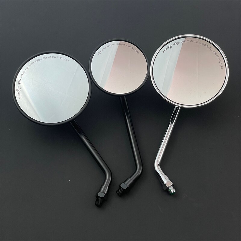 Black Cafe Racer Retro Motorcycle Modified Coffee Climb Rearview Mirror Small Round Mirror CB400 CB1300