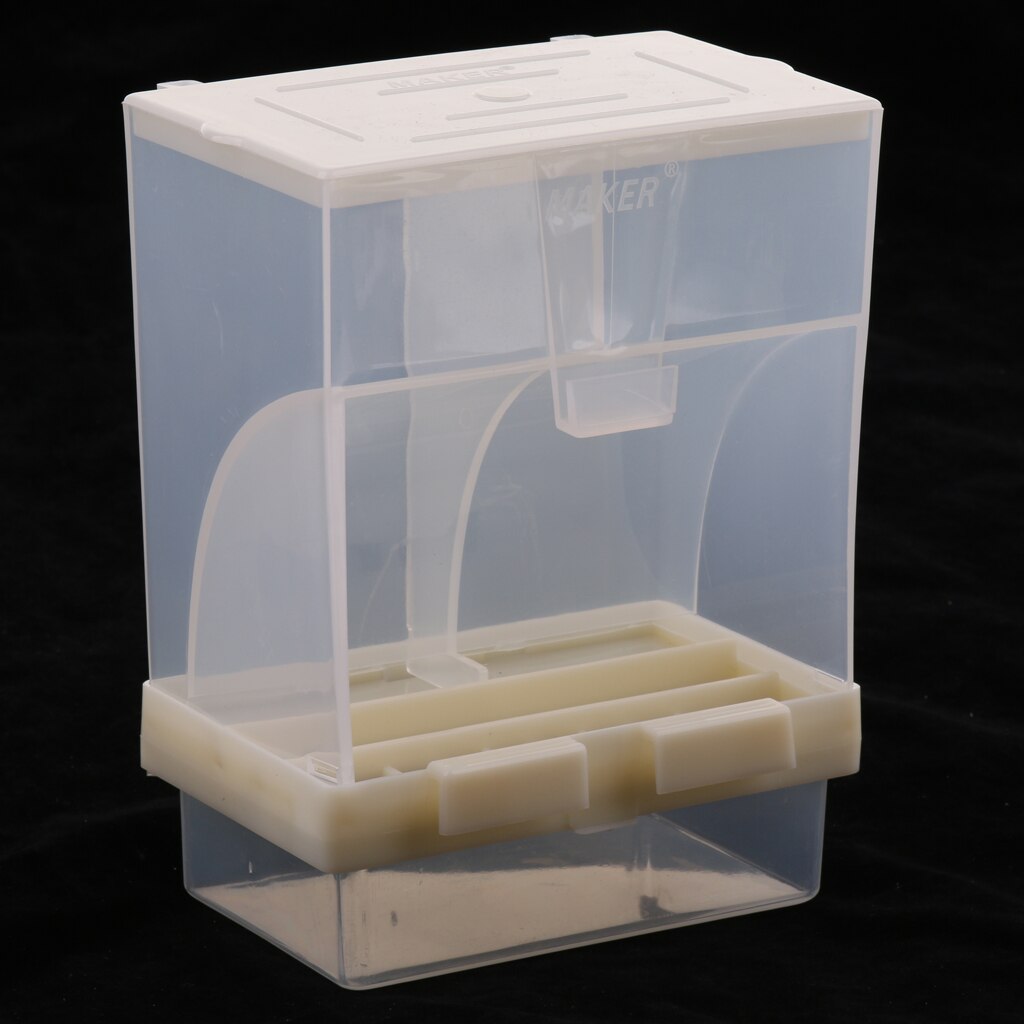 Bird Feeder Parrot Integrated Automatic Box for Small to Large Birds, White