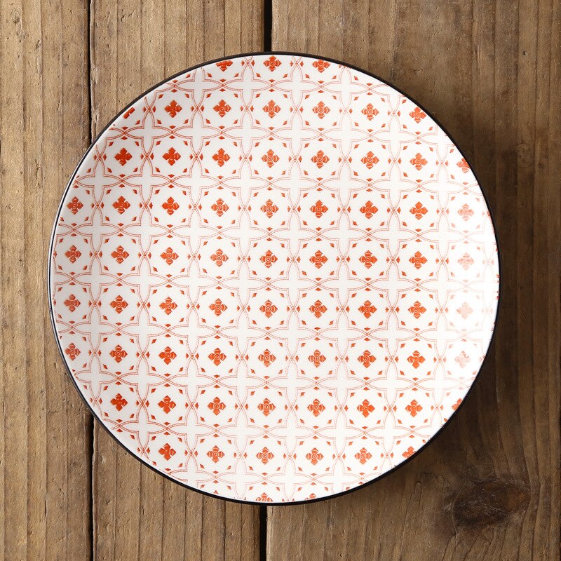 Nordic Creatieve Moderne Minimalistische Onderglazuur Keramische Servies Huishoudelijke 8-Inch Western-Stijl Voedsel En Snack Vlakke Plaat: K 20.5x20.5x2.4cm