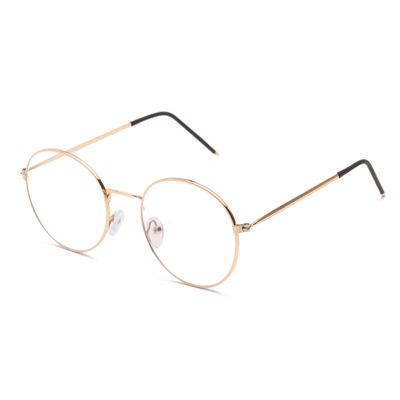 1PCs Women Men Metal Vintage Round Glasses Oversized Glasses Frame Optical Eyeglass Frame Spectacles Eyeglasses: B