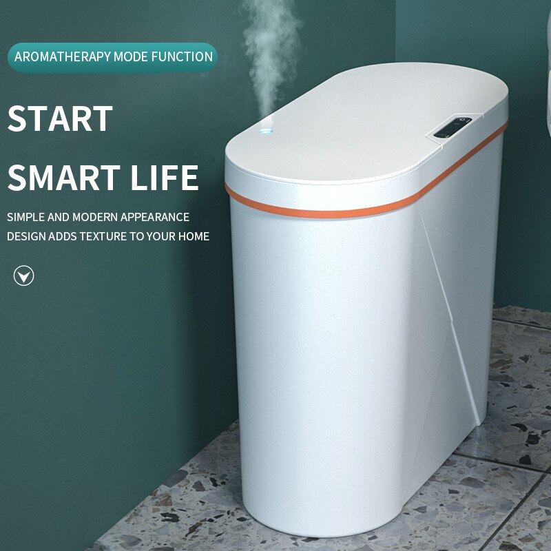 15L Aromatherapie Smart Prullenbak Automatische Inductie Smart Prullenbak Oplaadbare Keuken Badkamer Waterdicht Smalle Afvalbakken