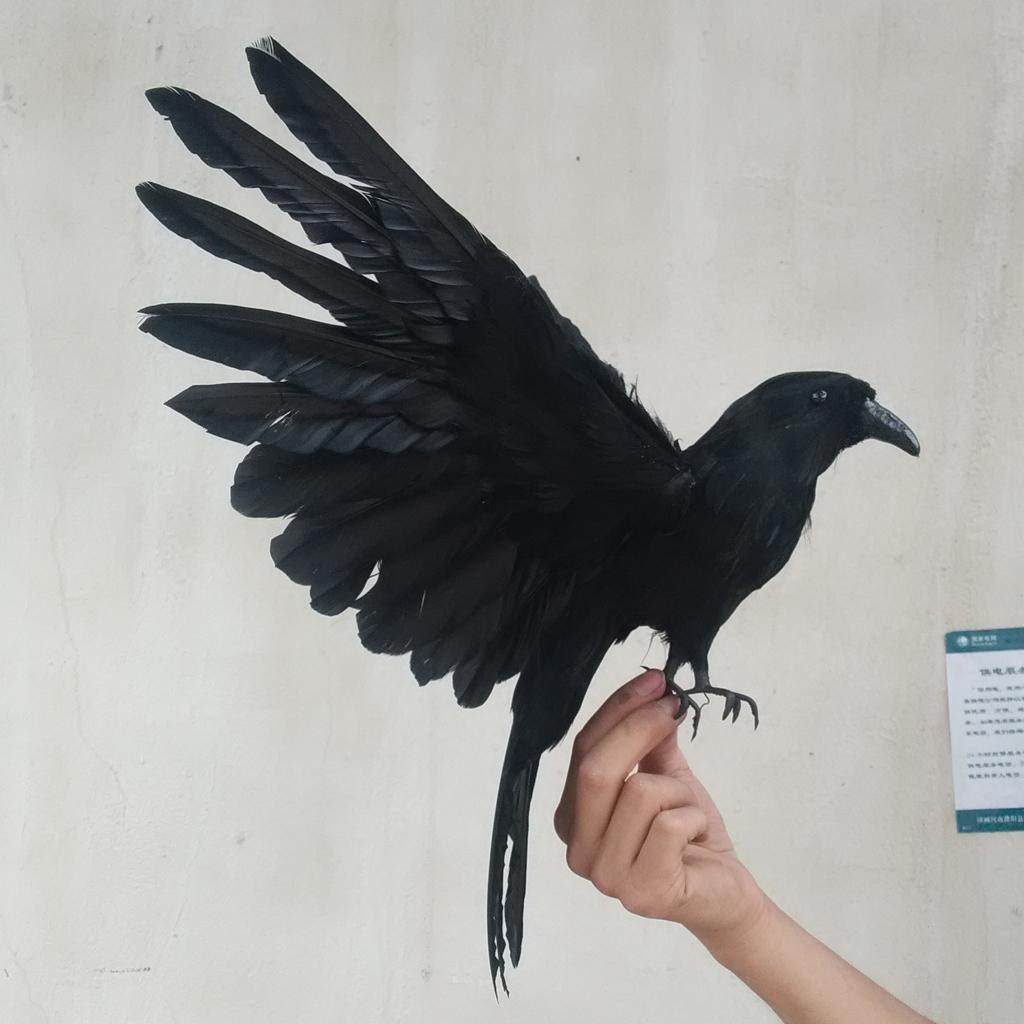 Artificial Realistic Black Raven Birds Duck Decoy for Home Christmas Party Decoration Xmas: Raven