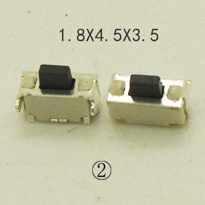 50 Uds botón de teléfono pulsador lateral Micro botón Interruptor táctil de luz 2X4mm/3X6X3.5mm interruptor táctil momentáneo montaje SMD PCB: Azul