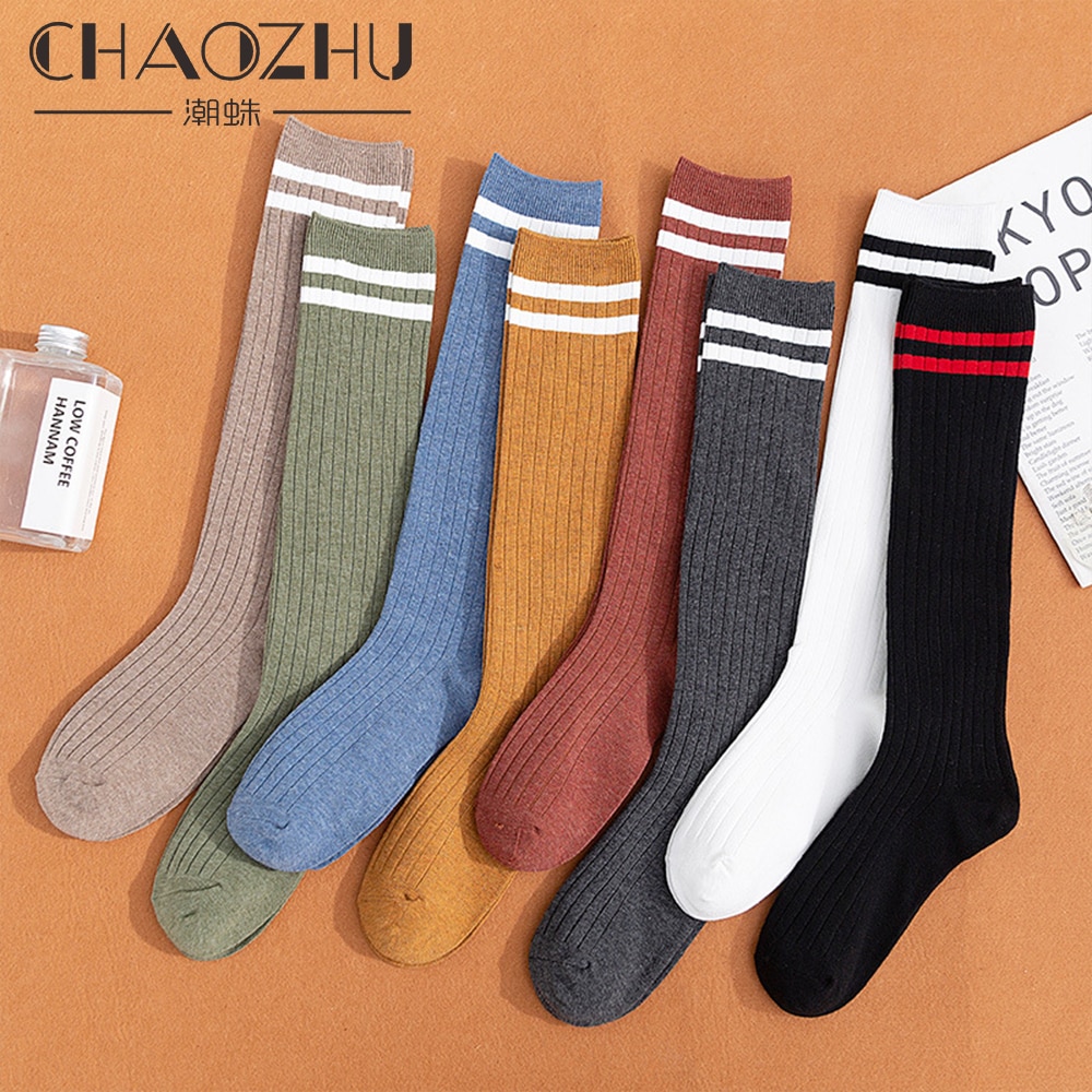 CHAOZHU-uniforme de sox ample et long à 2 rayures pour femmes et filles du secondaire japonais