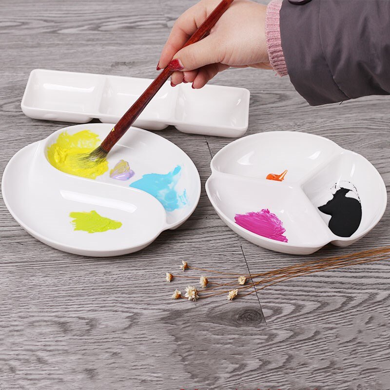 Imitatie Keramische Kleur Palet Aquarel Gouache Palet Anti-Val En Te Reinigen Speciale Voor Schilderen