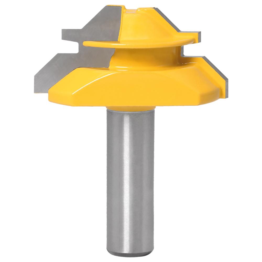 Tongue and Groove Router Bit Tool Set ½'' Shank With 45° Lock Miter Bit ½'' 12mm Shank - Solid Steel, Anti Kickback