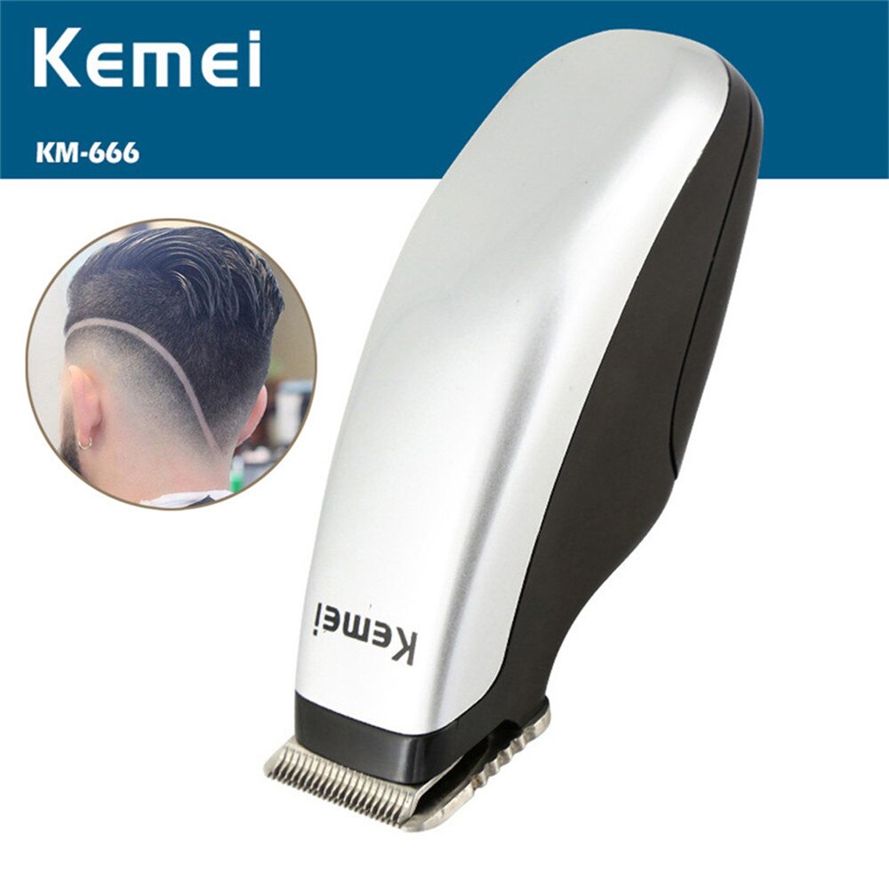 Kemei Rechargeable Cordless Shaver For Men Twin Blade Reciprocating Beard Razor Face Care Multifunction Strong Trimmer Machine: Silver
