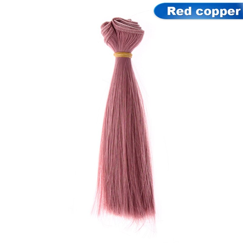 1pcs 15*100cm Doll Accessories Straight Synthetic Fiber Wig Hair For Doll Wigs High-temperature Wire: RC