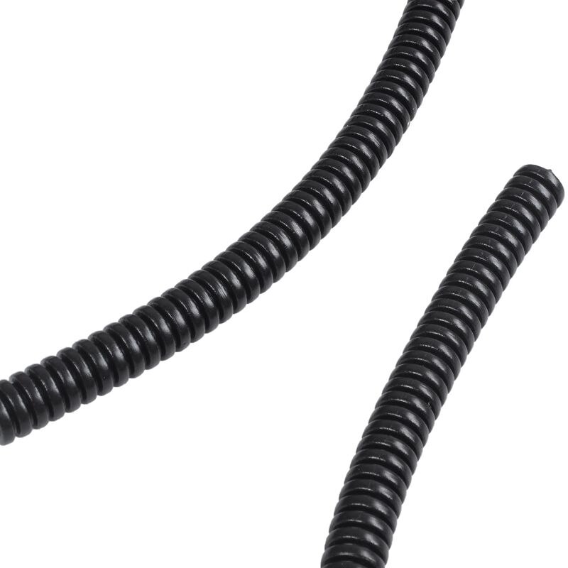 4.5M Length 10mm OD Black Automotive Wire Harness Corrugated Tube