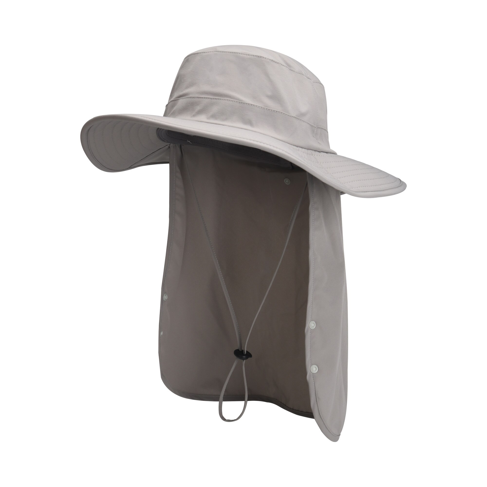 Connectyle Mens Vrouwen Upf 50 + Zon Bescherming Safari Hoed Lichtgewicht Quick Dry Verstelbare Opvouwbare Met Nek Flap Vissen Zon hoed: Grey