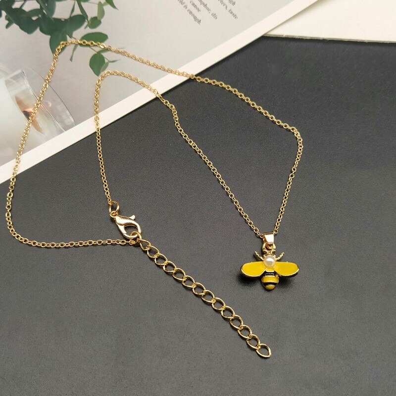 Bee Ketting Leuke Mode Meisje Vrouwen Ketting Gouden Zilveren Kleur Mooie Hanger Hals Sieraden