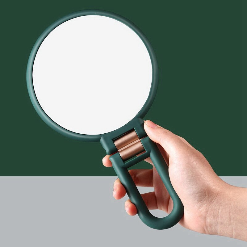 2PCS Hand-Held Makeup Mirror,10X Magnifying Hand Mirror And 2X Travel Makeup Mirror Folding Mirror Small Mirror