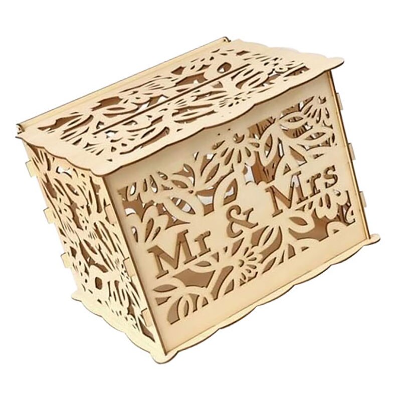 Wedding Card Box Wooden Wedding Invitation Card Box Card Sign Set Country Wedding Decoration Party