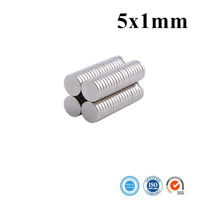 50 stuks 5x1mm Neodymium Magneet Permanente N35 Mini Kleine Ronde Super Sterke Krachtige Magnetische Magneten voor Craft