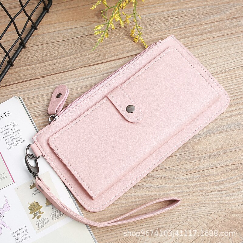 Kellybelly Koreaanse Stijl Stijl Handtas Mobiele Telefoon Tas Grote Capaciteit Multifunctionele Portemonnee Portemonnee Broekzak: Light Pink
