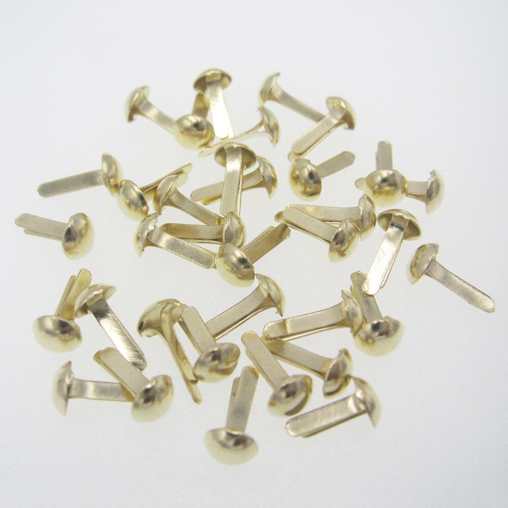 200-Piece Silver Metal Durable Iron Metal Brads Brad Fastener Office Brads Metal Paper Fasteners for Crafts DIY