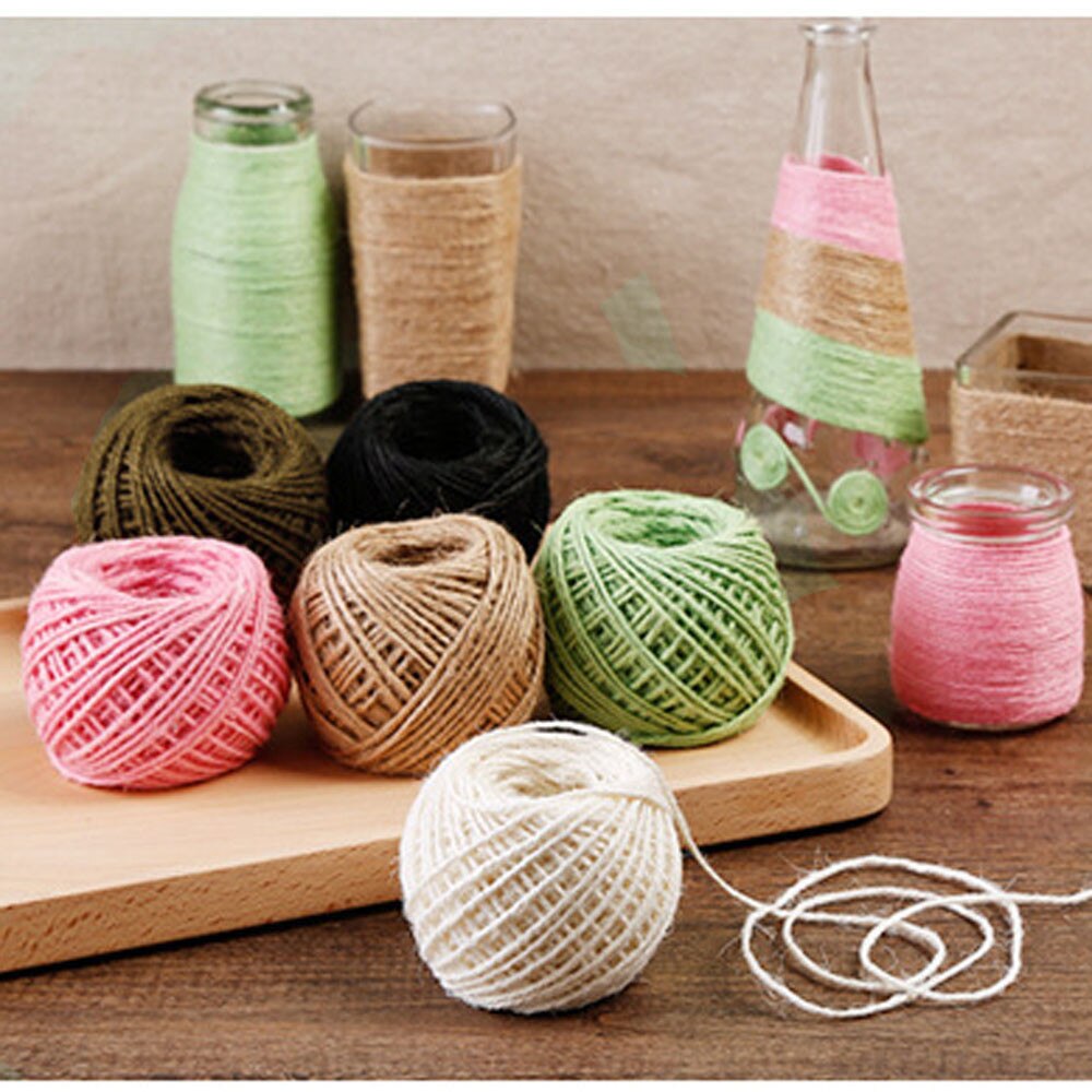 400x0.2cm Linen Roll Natural Jute Twine Cord Hemp Rope Packing Strings Event Party Supplies Wedding Home DIY Decor Craft