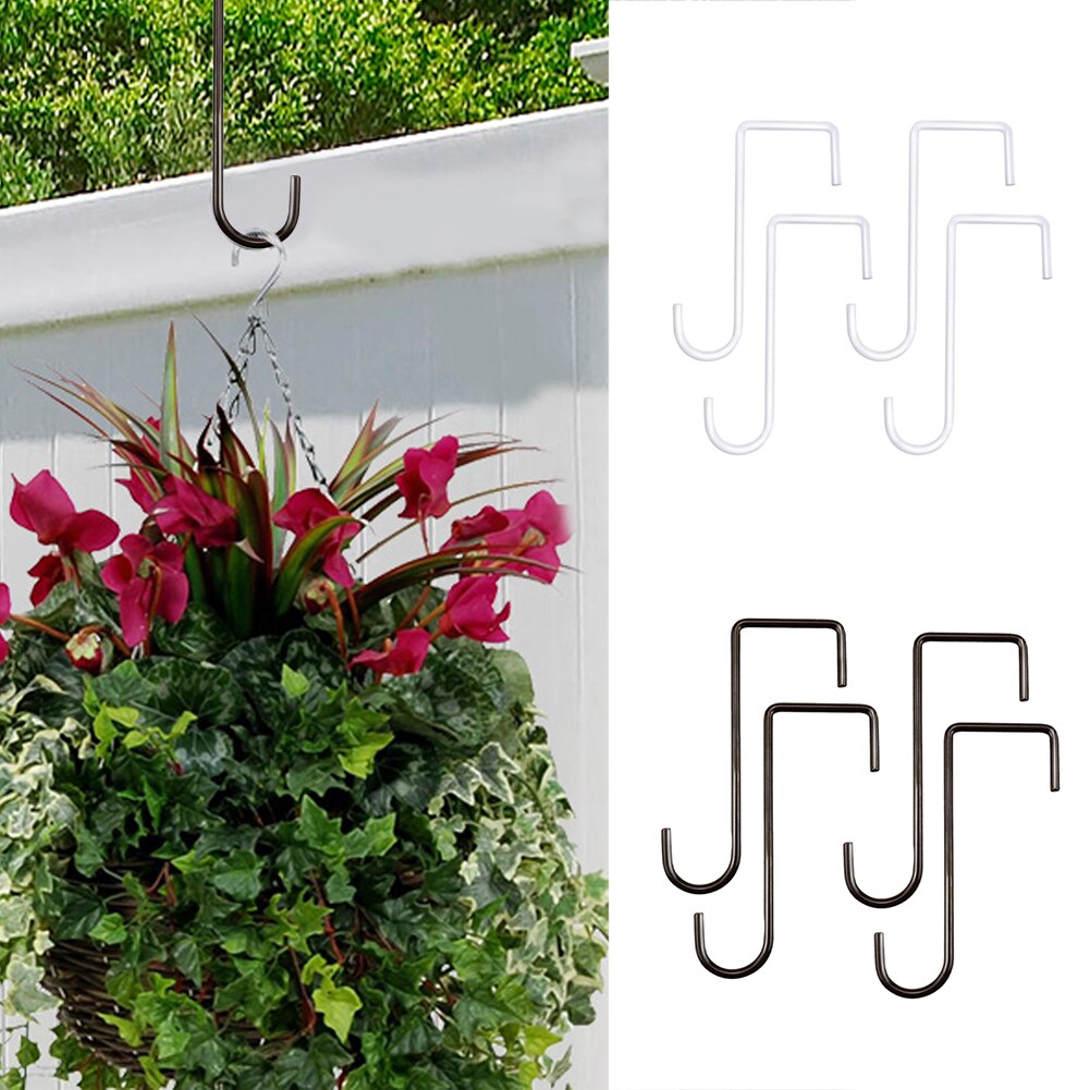 4 Stuks Keuken Hek Indoor S Vormige Zware Opknoping Haken Home Decor Outdoor Tuin Lantaarns Voor Vogel Feeder Staal bloempot