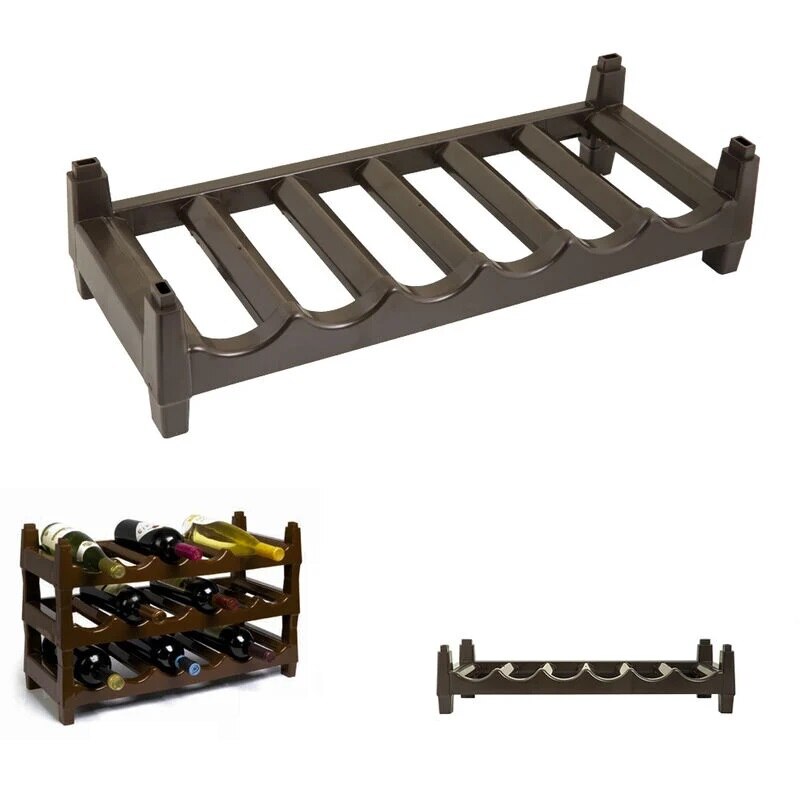 Botellero Terracota Apilable para vinos, bebidas y botellas de vidrio o plástico 60 x 25 x 13,5 cm, 1 Pieza