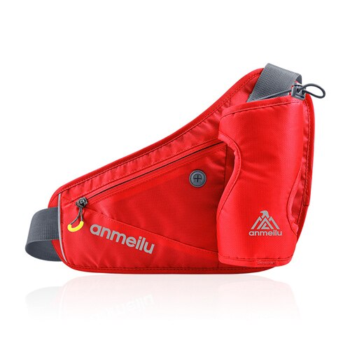Femmes hommes en cours d'exécution sac de taille avec poche de bouteille d'eau Marathon Jogging ceinture d'hydratation bouteille d'eau hanche taille Pack: only red bag