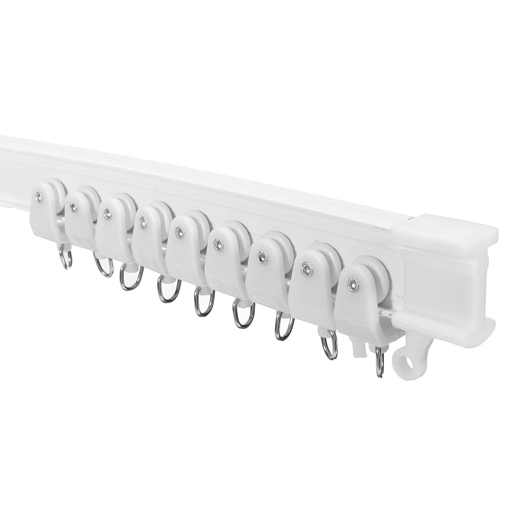 Mini Curtain Track Clamping Plate Adjustable Curved Curtain Track Mute Effect Set Durable 450cm Flexible Curtain Track