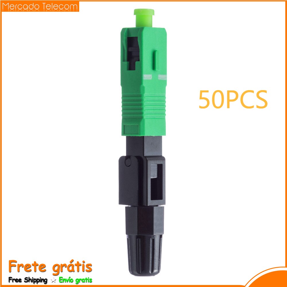 0.3dB FTTH SC APC Optical Fiber Cable Quick Connector Fast Cold Connection Adapter for CATV Network: 50pcs