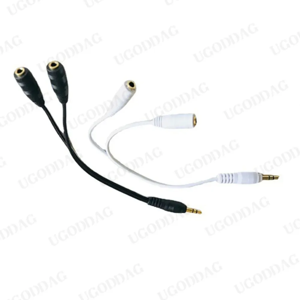 1 Stuks Hoofdtelefoon Splitter 3.5Mm Verlengkabel Audio Stereo Y Splitter (Hifi-Geluid) 3.5Mm Mannelijk Naar 2 Poorten 3.5Mm Vrouwelijke Splitter