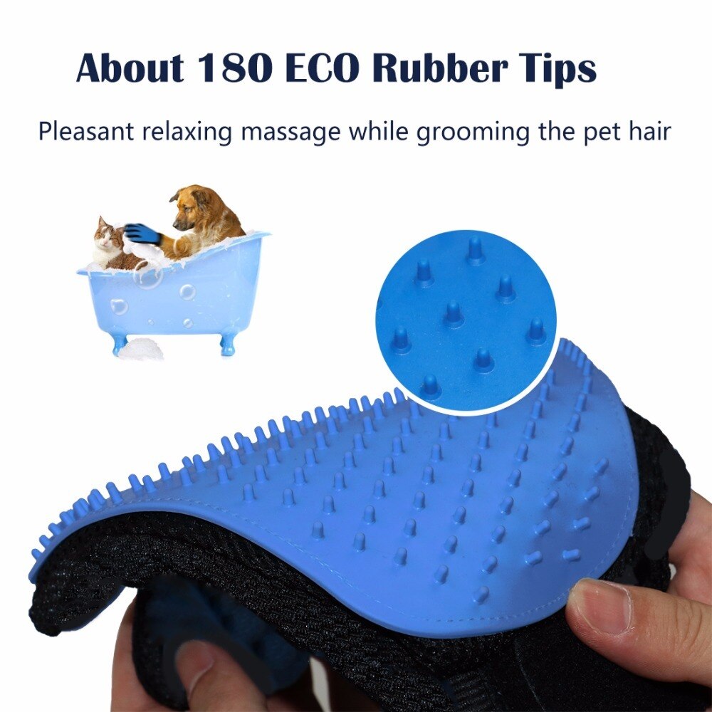 Gant de poils de chien par ultrasons | Brosse pour poils d'animaux, peigne de chien, brosse pour poils d'animaux, toilettage de chats, nettoyage des vrais doigts à usage domestique