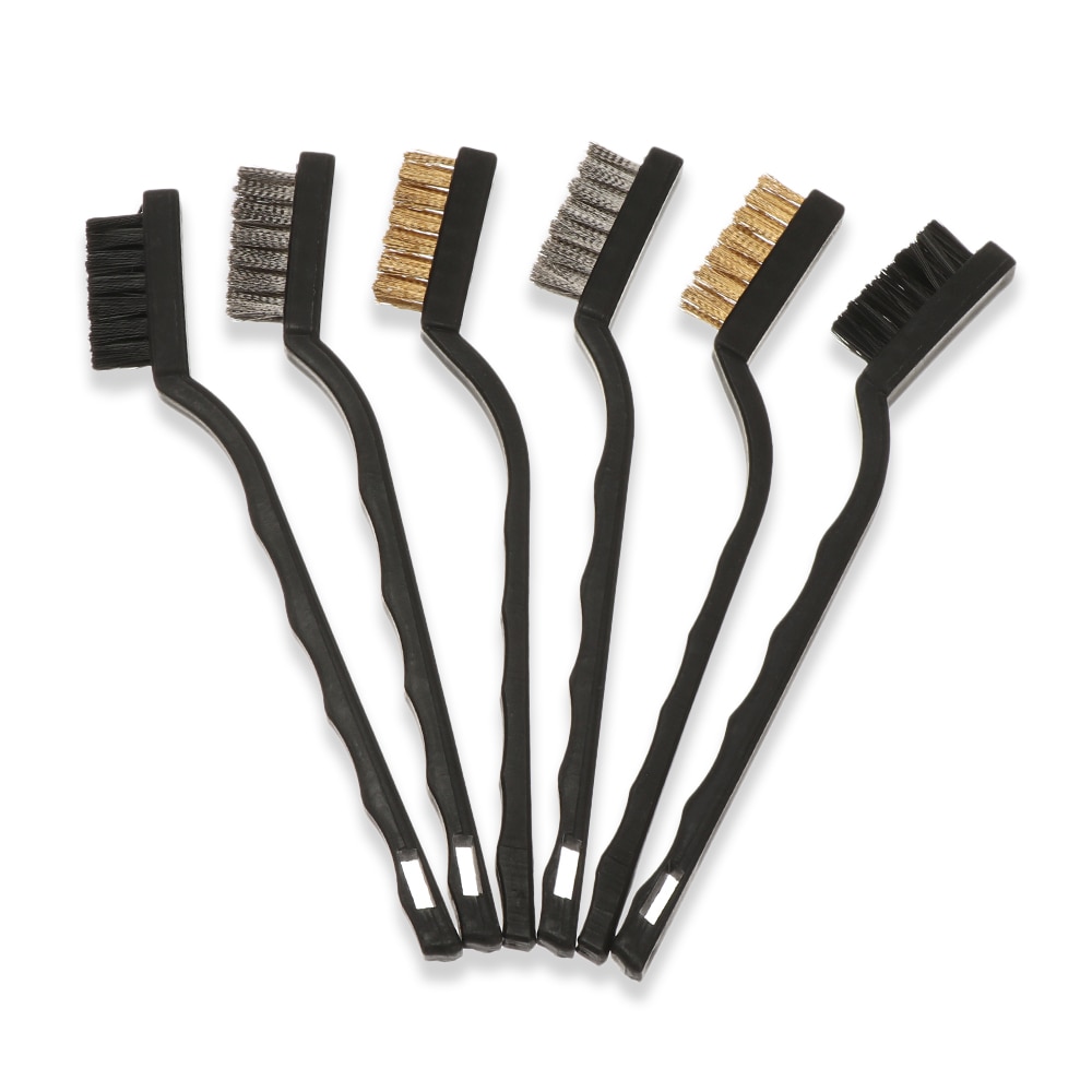 Multifunktionel stålbørste håndstål messing nylon metal rustmalingsfjerner ren overflade rustfrit stål grill rengøringsværktøj