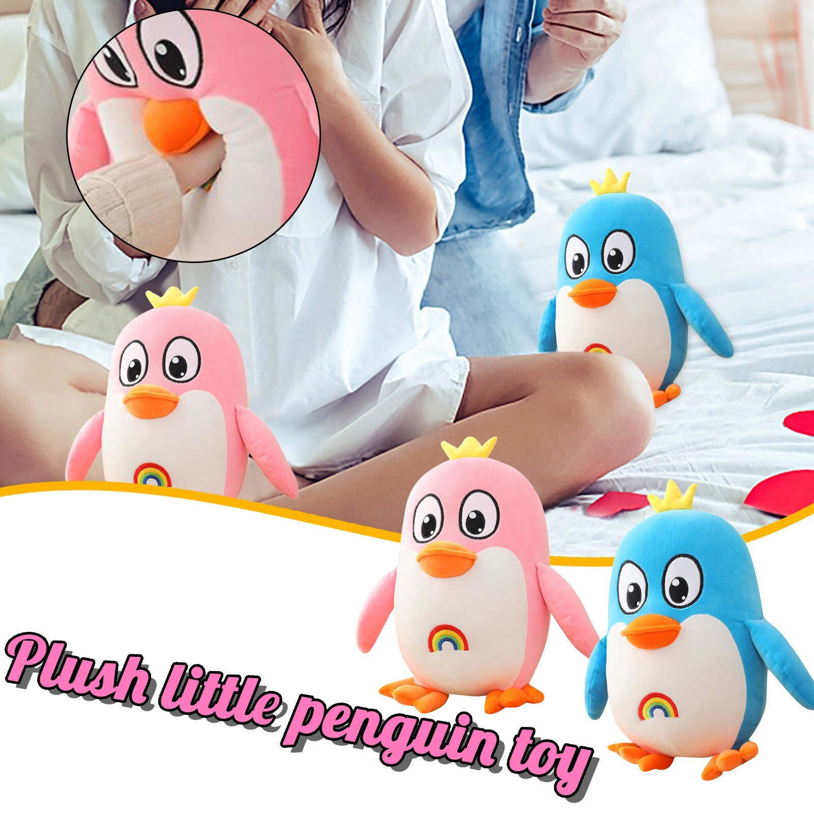 Animal Gevulde Knuffel Pinguïn Kleine Pop Schattige Baby Pinguïn Met Kinderen Kinderkamer Decoraties Kinderen