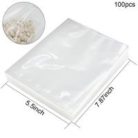 100 st/lot vakuumpåse matvakuumförslutare vakuumpåsar för mat sous vide förpackningsmaskin förpackningspåsar  #4o: 14 x 20cm