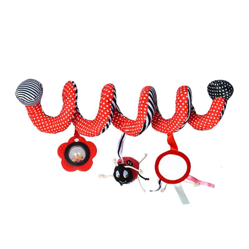 Cute Infant Baby play Baby Toys Plush Bell Crib Rattle Toys Infant Hanging Bed Stroller Toys