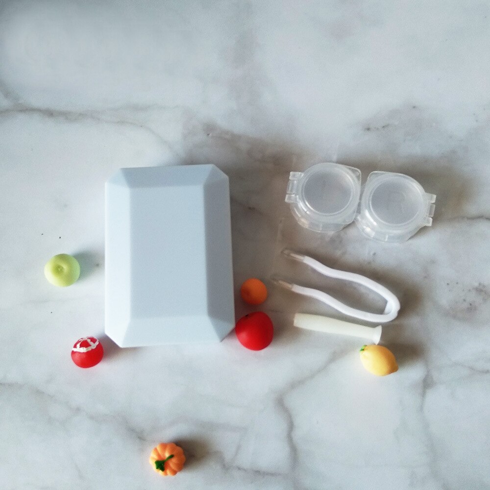 Stałe kolorowe soczewki kontaktowe śliczne mini soczewki kontaktowe zestaw robić pielęgnacji soczewki pojemnik soczewki skrzynka dla kobiet mężczyzn: Niebieski