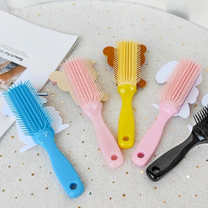 Peine de plástico con dibujos animados para niña, peines de masaje, accesorios para el cabello, cepillo