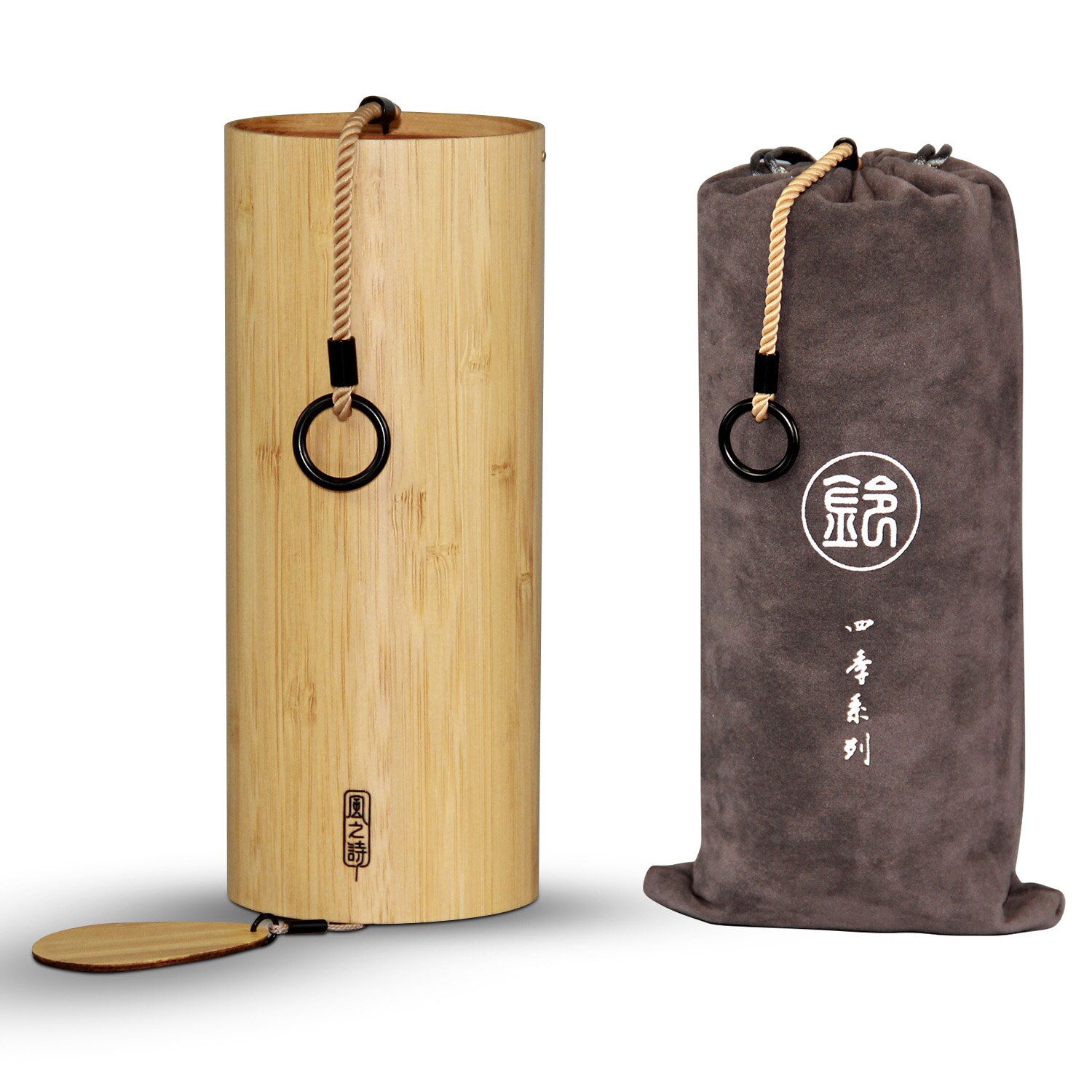 Bambus vindklokke windchime vindklokke til udendørs haveterrasse boligindretning zen meditation afslapning vinter akkord gbdc