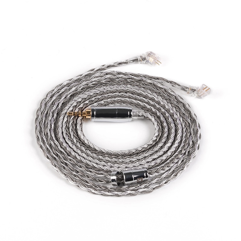 Kbear 16- aderige verzilverde kabel 2- pins/tfz/qdc 2.5/3.5/4.4 mm hoofdtelefoonkabel voor  zs10 pro zst  c12 c10 blon bl -03 v90 ba5