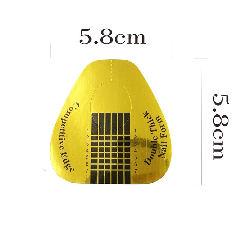 100 Pcs Professionele Nail Forms Extension Gids Sticker Acryl U-vorm Nail Art Folies voor Poolse Gel Franse Tips gereedschap