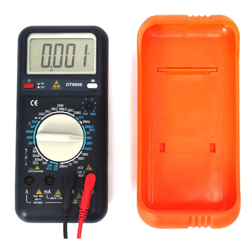 Digital LCD 1999 display ACDC Multimeter Voltmeter Ammeter Ohm Capacitance resistance frequency tester Universal electric meter
