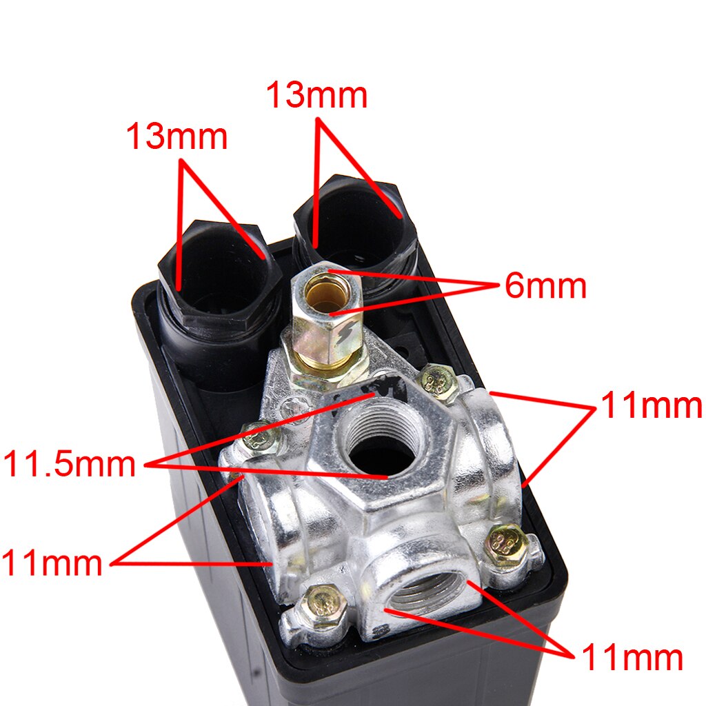 Luftkompressor tryk on/off switch kontrolventil 175 psi 240v 16a