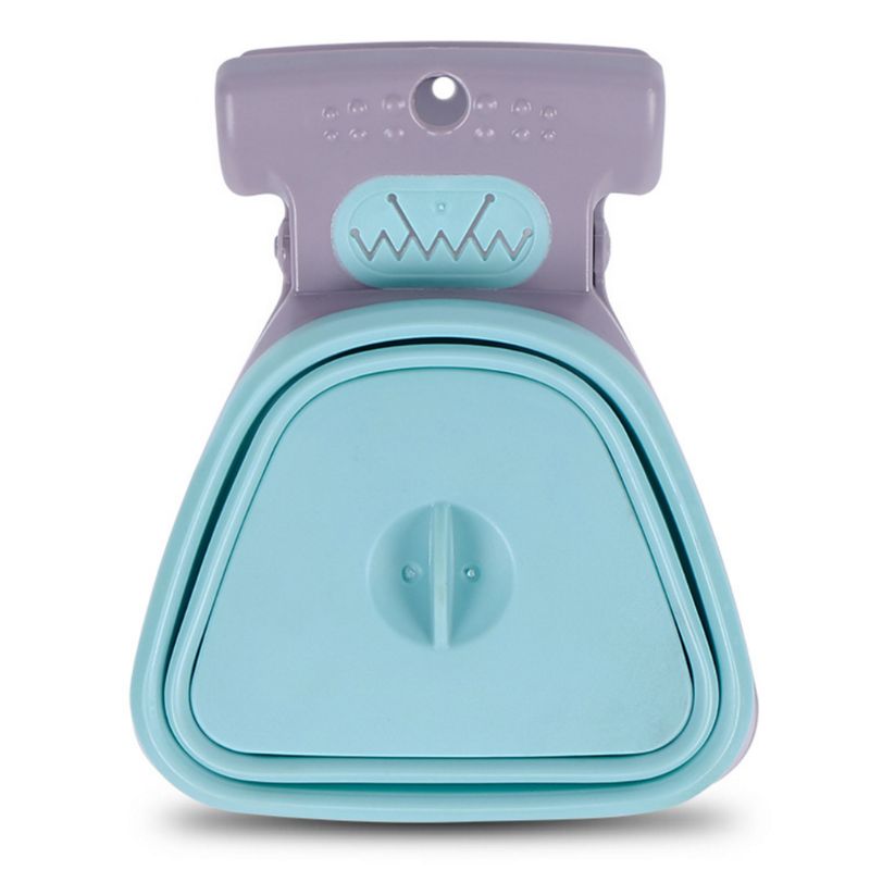 Pet Travel Folding Poop Scoop Clean Pick Up Droppings Cleaner Dog Outdoor Toilet: Purple / L