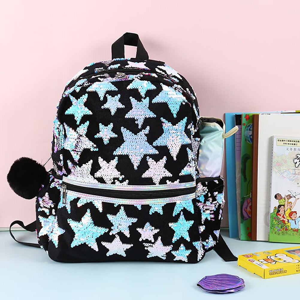 Holografische Glitter Vrouwen Rugzak School Rugzak Leuke Boekentas Boekentas Tiener Glitter Sparkle Rugzak met Verstelbare Bandjes