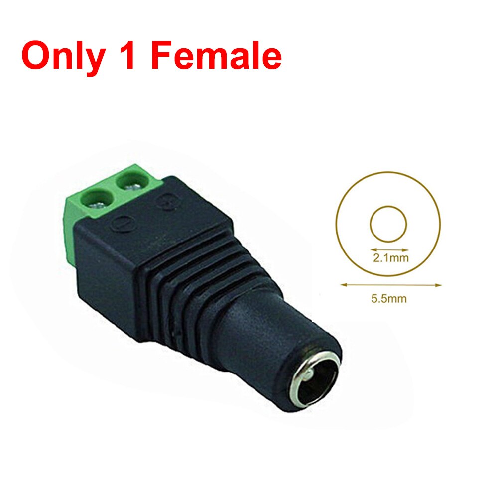 Dc 12V Connector Voor Led Strip Lassen Led Strip Adapter Connector Mannelijke Of Vrouwelijke: Only 1 Female