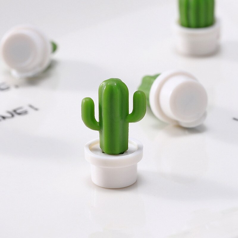 6pcs Cute Succulent Plant Message Board And Reminder For Kitchen Refrigerator Magnet Button Cactus Decoration Accessories