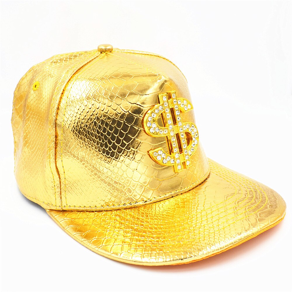 Justerbare mænd kvinder pu læder hiphop cap hip-hop snapback flad hat