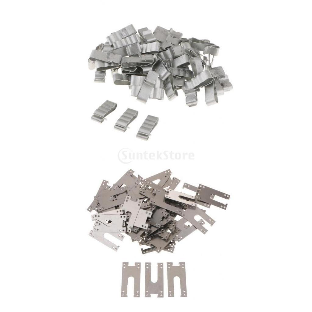 Solar PV Wire Cable Clip (Package of 100) Springsteel 4-Wire +Grounding Washer Solar PV Grounding Conductive Sheet 1.9*1.0 Inch