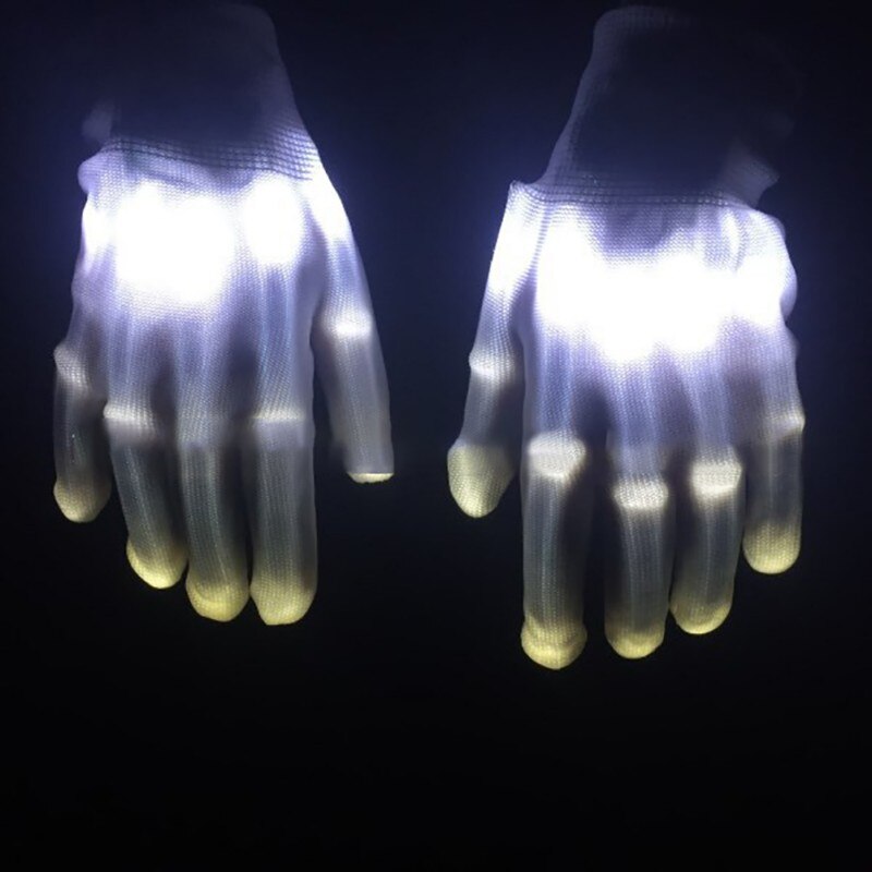 Dance Stage LED Light Flashing Gloves Flashing Finger Glow Mittens Xmas Dance Rave Party Fun Cycling Gloves Halloween: W